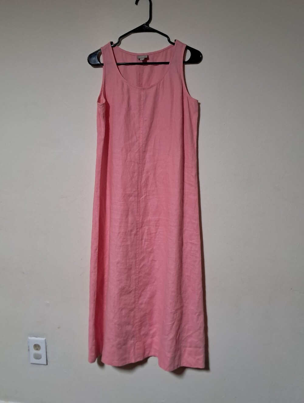 J. Jill Womens Pink Sleeveless Linen Maxi Dress Resortwear Beachwear Sz. S